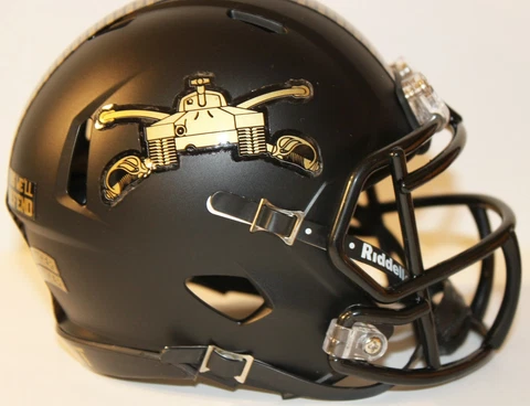 2015 Army Black Knights Armored Cavalry Custom Riddell Mini Helmet vs Navy Cover