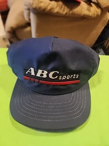 Vintage ABC Sport Mütze Herren blau Kappe TV Show Nachrichten verstellbar Made in USA - Bild 1 von 4