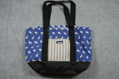 Bolso de Mano KAVU Mujer Grande Azul Estampado Animal Lona Algodón Exterior Hombro Foto 1 de 4