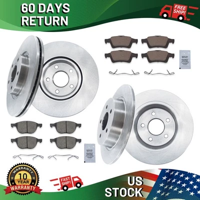Front & Rear Disc Rotors Ceramic Brake Pads for 2013 2014 2015 2016 Ford Escape Foto 1 de 4