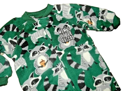 !WOW! NUEVO CON ETIQUETAS 6-9M The Children's Place mapache manta polar pijama para dormir Foto 1 de 2