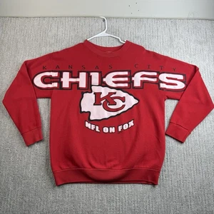 Vintage Kansas City Chiefs Spellout Sweatshirt NFL on Fox Size Large - Bild 1 von 7