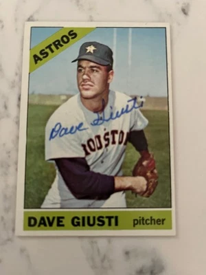 Dave Giusti Signed 1966 Topps #258 Pirates  Astros Auto - Image 1 of 2