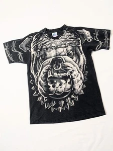 Vintage 1996 Liquid Blue Bulldog 90's All Over Print T-Shirt New with Tags L - Picture 1 of 5