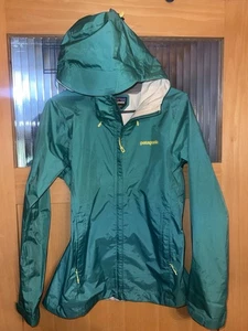 Patagonia Jacket Womens Small Teal Hooded H2No Waterproof Rain Coat - Picture 1 of 3