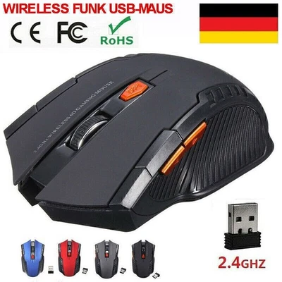 2X Mini 2.4 GHz Wireless Funk USB-Maus Gaming kabellos schnurlos For PC Laptop - Bild 1 von 4