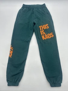 Kaos Sweatpants Girls S Green Graphic Print Logo Pockets In USA ..#31617 - Picture 1 of 11