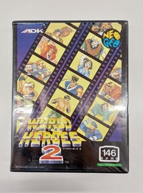World Heroes 2 Neo Geo NG SNK AES ROM Software ROM Cassette With Box Manual