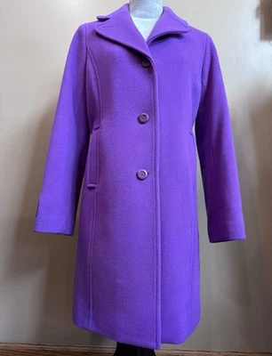 L.L Bean 100% Wool Woman’s Purple Coat Size 4 Regular Thinsulate New With Tag - Image 1 of 4