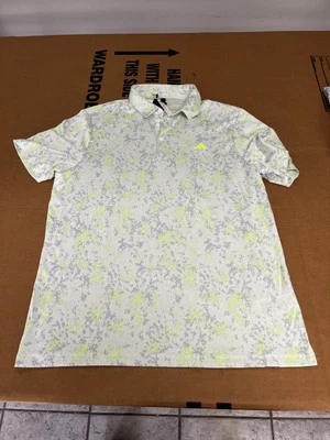 НОВЫЙ С ЯРЛЫКАМИ МУЖСКИЕ ADIDAS ПОЛО, РАЗМЕР: L, ЦВЕТ: СЕРЫЙ/ЗЕЛЕНЫЙ (M30) - Изображение 1 из 4