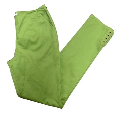 Pantalón Moschino Barato y Chic Verde Calce Ajustado Cintura Alta Foto 1 de 4