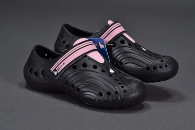 NUEVO CON ETIQUETAS SANDALIAS ZUECOS HOUNDS BY DAWGS “ULTRALITES PARA MUJER”, NEGRO/ROSA SUAVE TALLA 5/6 Foto 1 de 4