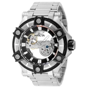 Invicta Bolt Phantom Automatik Herrenuhr 52mm Skelett Zifferblatt silberfarben schwarz - Bild 1 von 12