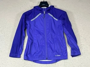 LL Bean Kids Youth Purple Jacket Windbreaker Waterproof  Hooded  Size Small 8 - Picture 1 of 10