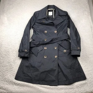 Rag & Bone Trenchcoat Damen 8 Navy Zweireiher Gürtel Regenjacke - Bild 1 von 12