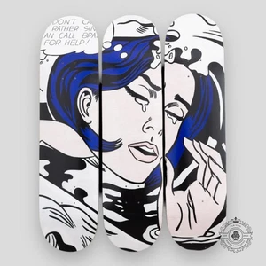 Roy Lichtenstein (Ragazza annegante, 1963) Set di skateboard - Foto 1 di 2