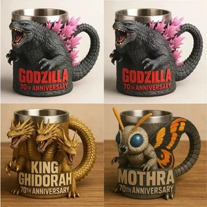 Godzilla 70. Jahrestag 3D Tasse Kaffeetasse Harz geprägt Godzilla Tasse Geschenk - Bild 1 von 16