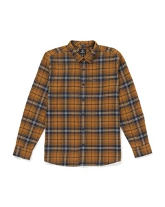Volcom Men's Caden Plaid Classic Fit Flannel Shirt Chestnut Brown, Small - Picture 1 of 5