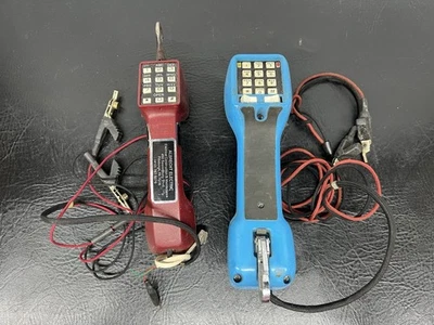 Винтажная пара линейных телефонов тестовый набор Harris Dracon Walker запчасти или ремонт - Изображение 1 из 4