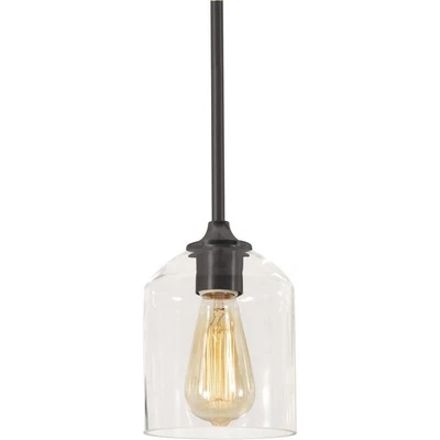 Luz de techo colgante negra AFX Inc. WMMP06MBBK William 1 luz 6 pulgadas Foto 1 de 4