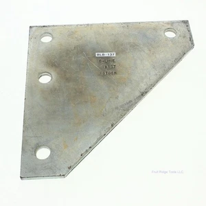 B-Line Zinc-Plated Steel 4-Hole 9/16" Channel Corner Gusset Flat Plate LTD B-137 - Picture 1 of 4