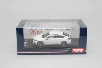 Hobby Japan 1/64 Scale Honda Civic FL1 2021 White Diecast Model Car Toy Gift NIB - Image 1 of 4