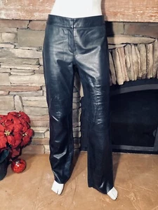 Pantaloni in vera pelle Antonio Melani collezione lusso taglia 6 $299 - Foto 1 di 12