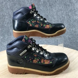 Timberland Shoes Youth Girls 4.5 Womens 6 Floral Mid Top Sneakers 1997A Blue - Picture 1 of 16