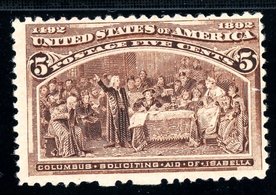 USAstamps Unused FVF US 1893 Columbian Expo Soliciting Aid Scott 234 OG MNH - Image 1 of 2