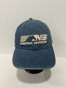 Norfolk Southern Railroad Unisex Denim Hat Adjustable Baseball Cap EUC Trains - Picture 1 of 8