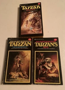 3 Vintage Tarzan paperback books Edgar Rice Burroughs good condition # 1, 19, 21 - Picture 1 of 10