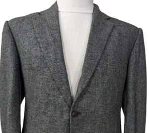 Ermenegildo Zegna Mens Gray Blazer Switzerland BESPOKE Wool Tweed SU MISURA 42C - Picture 1 of 13