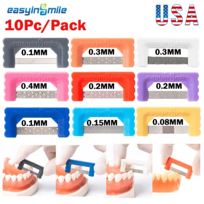 Kits de tiras de pulido de reducción interproximal dental de tiras de ortodoncia IPR de 10 piezas Foto 1 de 4