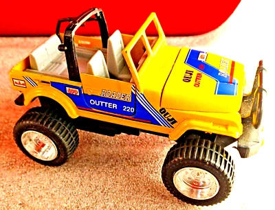Vintage Diecast Roader Outter 220 Jeep Toy Yellow - (Pull & Go Feature) - Image 1 of 4