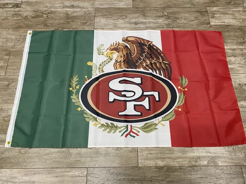 San Francisco 49ers Mexican Flag 3' x 5' Banner Quest For 6 Los 49es Cover