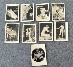 LOTE DE TARJETAS DESNUDAS ART NOUVEAU SALON DE APRIS X 9 TRABAJOS - Imagen 1 de 2