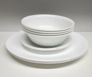Corelle All White Dinnerware Bundle Dishes Bowls Set of 9 - Picture 1 of 9