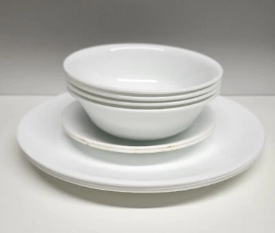 Juego de 9 platos, cuencos Corelle All White vajilla paquete Foto 1 de 4