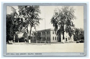 City Hall & Armory Delphi Indiana IN postal G11 - Imagen 1 de 2