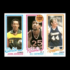 John Johnson Bill Cartwright Dan Issel 1980-81 Topps #76 163 230 Great