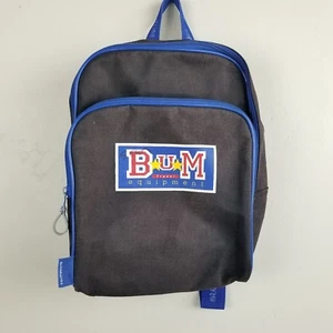 Mini zaino da viaggio vintage anni 90 BUM attrezzatura sportiva logo Spellout nero blu - Foto 1 di 4