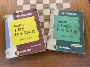 Lot of 2 Studebaker Chassis & Body Parts Catalogs for 1965-66 S-V Model Cars - Picture 1 of 6