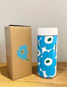 Marimekko Blue Flasche Kaffeebecher Unikko Limited Edition 2025 White&Blue - Bild 1 von 2