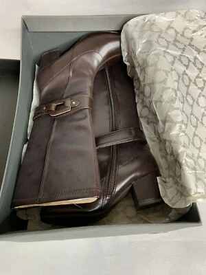 NOVAS Botas Kenneth Cole Reaction Meninas Marrom Escuro Tamanho MED 12.5 JUVENIL NOVAS NA CAIXA - Imagem 1 de 4