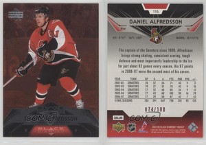 2007-08 Upper Deck Black Diamond Ruby /100 Daniel Alfredsson #115 HOF