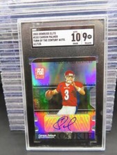 2003 Donruss Elite Carson Palmer Turn Of The Century Rookie Auto #/125 SGC 9/10