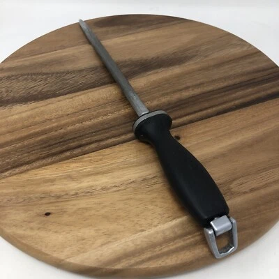 ZWILLING J.A. Afilador de cuchillos Henckels 10 pulgadas afilador varilla de acero Alemania madera Foto 1 de 4