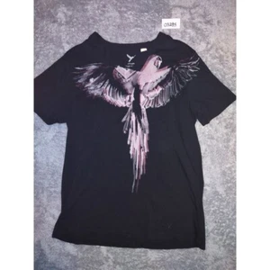 Hugo Boss Boss Orange Parrot Graphic Tee V-Neck Casual Blk Sz 14 Large Portugal - Picture 1 of 9