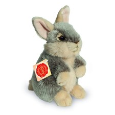 Teddy Hermann Hase sitzend grau 20 cm 93778 Kuscheltier Plüschtier Stofftier