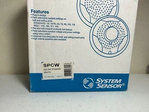 System Sensor SPCW Fire Alarm Ceiling Speaker White (NEW IN BOX)